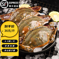 只只红 舟山梭子蟹鲜活冷冻海捕螃蟹飞蟹白蟹海蟹冰鲜海鲜特大号 鲜冻梭子蟹 3斤（4-5只）