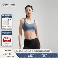 Calvin Klein【速干】运动24春夏女士高度支撑交叉美背瑜伽文胸4WS4K193 420-晚波蓝 L