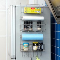 ORANGE 欧润哲 大容量冰箱挂架不锈钢侧壁挂架厨房收纳架置物架调味料架整理架