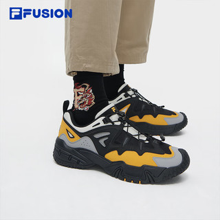 FILA FUSION斐乐潮牌男鞋KRIPTONITE复古潮鞋2024春季休闲鞋 鱼子灰/黑-CB（补货） 39