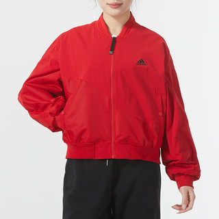 阿迪达斯 （adidas）女装 2024春季运动服训练舒适透气休闲外套梭织夹克 IM8873 L/170