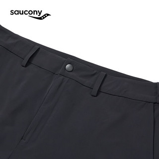 Saucony索康尼4D四面弹男裤运动梭织长裤24年舒适弹力跑步运动裤子男 正黑色【商务休闲】 S(165/76A)