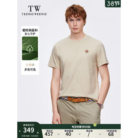 Teenie Weenie Men小熊男装短袖圆领T恤男2024夏季休闲运动上衣男 黄色 185/2XL