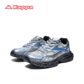 卡帕（Kappa）厚底老爹鞋男子透气软底运动鞋 经典白/奥运灰 42 
