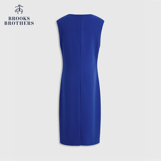 布克兄弟（BrooksBrothers）女士24早春经典圆领无袖收腰连衣裙 B435-亮蓝色 8