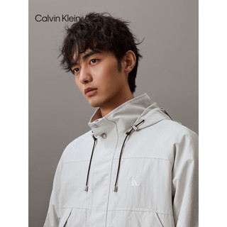 Calvin Klein Jeans24春夏男士户外织带魔术贴袖口运动连帽夹克J325904 PC8-银河灰 XXL