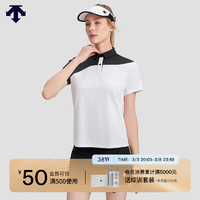 DESCENTE迪桑特WOMEN’S TRAINING系列女士短袖POLO衫夏季 BK-BLACK M (165/84A)