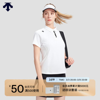 DESCENTE迪桑特WOMEN’S TRAINING系列女士短袖POLO衫夏季 WT-WHITE S (160/80A)