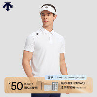 DESCENTE 迪桑特 综训训练系列运动男女同款短袖POLO衫夏季 WT-WHITE 3XL (190/108A)