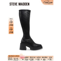 史蒂夫·马登 STEVE MADDEN/思美登秋冬粗跟厚底长筒靴女瘦瘦靴  FRONTIER 黑色 36