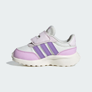 阿迪达斯（adidas）童鞋男女童宝宝鞋子24春季RUN 70s魔术贴休闲运动鞋 ID1155淡粉