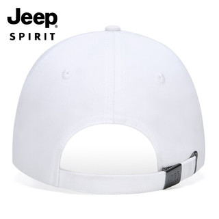 吉普（JEEP）帽子男四季款棒球帽时尚潮流刺绣鸭舌帽男女士百搭帽子A0384 白色