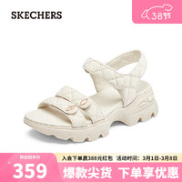 SKECHERS 斯凯奇 女士运动凉鞋轻便透气织物合成革鞋底119716