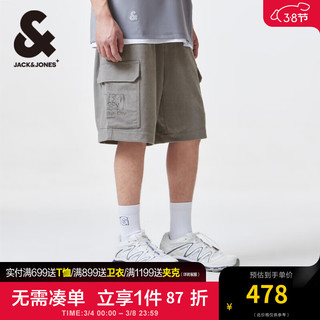 杰克琼斯 杰克·琼斯（JACK&JONES）NBA联名掘金队夏季知更鸟灰肌理感面料男士休闲短裤22429F001 E40 知更鸟灰 E40 知更鸟灰 175/80A/MR