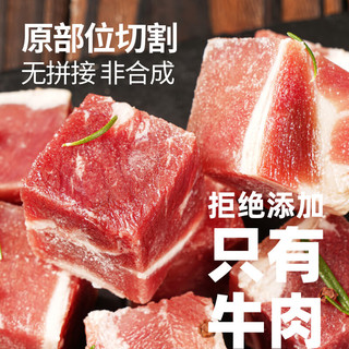 大希地 京东试用 原切牛腩 新鲜牛肉 牛肉粒 番茄牛腩1000g 冷冻
