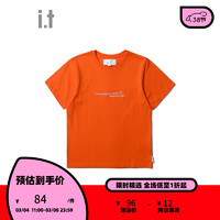 :CHOCOOLATE it 女装短袖T恤夏季新品简约休闲标语刺绣1638XUG ORD/橙色 XS