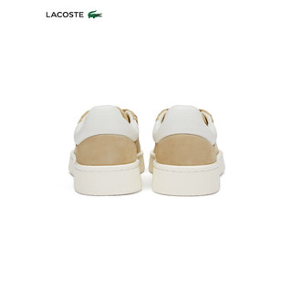LACOSTE法国鳄鱼女鞋24春季潮流休闲板鞋运动鞋47SFA0037 BW7/浅棕色/米白色 3.5 /36
