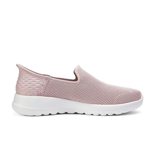 斯凯奇Skechers健步鞋女轻质黑色休闲鞋户外透气鞋124641 浅粉色/LTPK 37