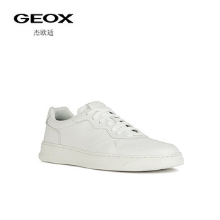 GEOX 杰欧适 男鞋2024年早春小白鞋圆头舒适时尚休闲鞋U45GFB 白色C1000 43