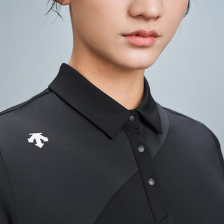 DESCENTEGOLF 迪桑特高尔夫FIELD系列女士长袖运动POLO衫春季 BK-BLACK L (170/88A)