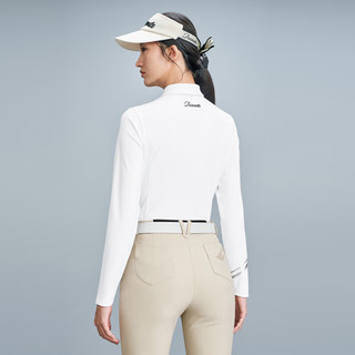 DESCENTEGOLF 迪桑特高尔夫FIELD系列女士长袖运动POLO衫春季 WT-WHITE M (165/84A)