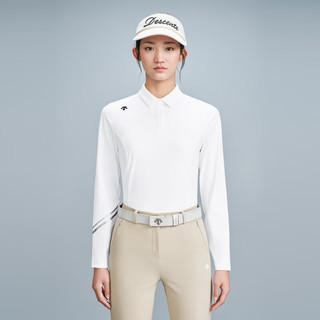 DESCENTEGOLF 迪桑特高尔夫FIELD系列女士长袖运动POLO衫春季 WT-WHITE L (170/88A)