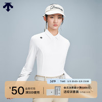 DESCENTEGOLF 迪桑特高尔夫FIELD系列女士长袖运动POLO衫春季 WT-WHITE S (160/80A)