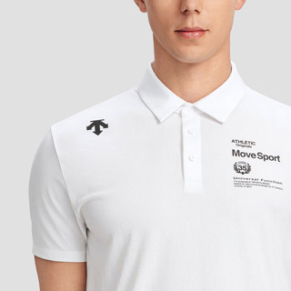 DESCENTE迪桑特综训训练系列运动男女同款短袖POLO衫夏季 WT-WHITE M (170/92A)