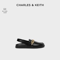 CHARLES & KEITH CHARLES＆KEITH女士扭结金属饰休闲凉鞋CK1-71680048
