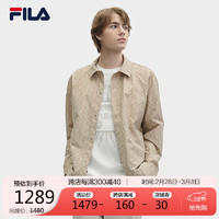 FILA 斐乐男子梭织外套2024春夏外搭休闲满印上衣 175/96A/L