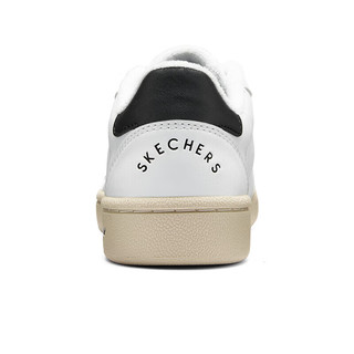斯凯奇Skechers女款板鞋足弓支撑轻便舒适运动休闲鞋158807 白色/黑色/WBK 36.5