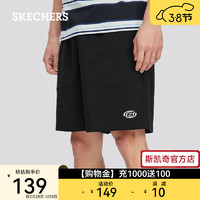 斯凯奇（Skechers）男子休闲短裤L224M077 碳黑/0018 S