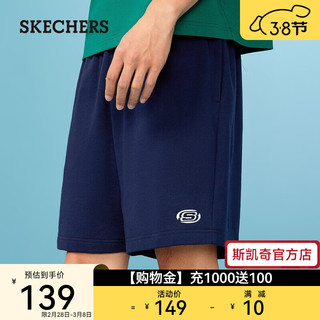 斯凯奇（Skechers）男子休闲短裤L224M077 海军蓝/00DU S