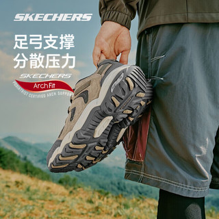 斯凯奇（Skechers）醒山户外徒步鞋登山鞋 防滑耐磨透气减震 180185C/237542/180182 男款-褐色/炭灰色-237542 45码