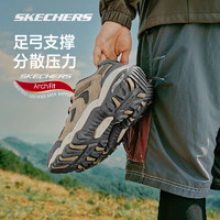 斯凯奇（Skechers）醒山户外徒步鞋登山鞋 防滑耐磨透气减震 180185C/237542/180182 男款-褐色/炭灰色-237542 46码