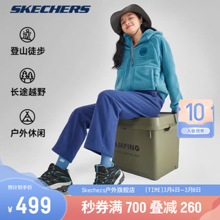 斯凯奇（Skechers）醒山户外徒步鞋登山鞋 防滑耐磨透气减震 180185C/237542/180182 中帮女款-黑色-180182 37.5码