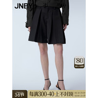 JNBY24春短裤休闲百褶直筒5O3E13660 409/黑藏青 XL