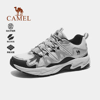 CAMEL 骆驼 登山鞋男徒步鞋子防滑耐磨轻便户外女士运动鞋 F14B693039 银白/黑
