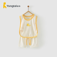 Tongtai 童泰 夏季3-18月婴幼儿男女宝宝衣服轻薄舒适无袖开裆琵琶衣套装
