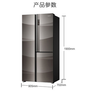 海尔卡萨帝603升大容量冰箱自由嵌入式对开门一级节能风冷无霜全温区变温智能物联BCD-603WGCRTM7S5U1