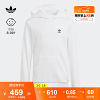 adidas运动连帽卫衣女大童春季阿迪达斯三叶草 白 164CM