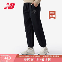 NEW BALANCE 运动裤女款24简约舒适系带束脚针织休闲裤子长裤 BK AWP41301 M