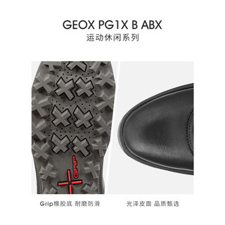 GEOX 杰欧适 男鞋2024春季圆头利落酷帅时尚休闲鞋U36E0G 黑色C9999 42