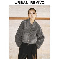 URBAN REVIVO UR2024春季新款女装高级质感插肩袖外套UWG140009
