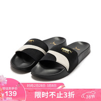 PUMA 彪马 男女同款 基础系列 拖凉鞋 389117-01黑色-白-铁金色 35.5UK3