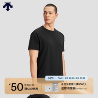 DESCENTE迪桑特DUALIS系列都市通勤男士短袖针织衫夏季 BK-BLACK 2XL (185/104A)