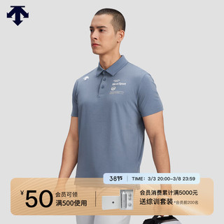 DESCENTE迪桑特综训训练系列运动男女同款短袖POLO衫夏季 DB-DARK BLUE M (170/92A)