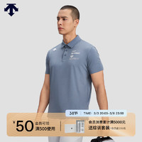 DESCENTE迪桑特综训训练系列运动男女同款短袖POLO衫夏季 DB-DARK BLUE XL (180/100A)