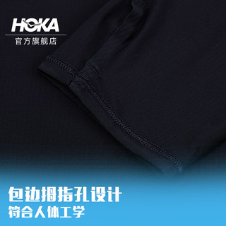 HOKA ONE ONE 男款春夏专业跑步长袖T恤 AIROLITE RUN LONG SLEEVE 黑色 XL