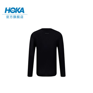 HOKA ONE ONE 男款春夏专业跑步长袖T恤 AIROLITE RUN LONG SLEEVE 黑色 XL